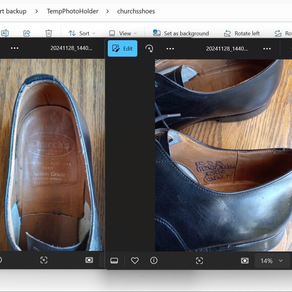 Church's Consul IV Leather Oxford Custom Grade Black Men's Shoes Size 11, 73LAST - Picture 11 of 16